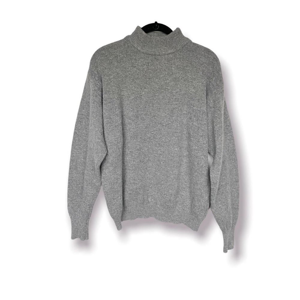 Grey mock neck wool blend sweater from Brandy Melville. - one size